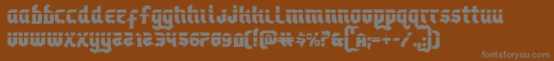 Empirecrownlas-Schriftart – Graue Schriften auf braunem Hintergrund