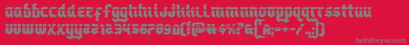 フォントEmpirecrownlas – 赤い背景に灰色の文字