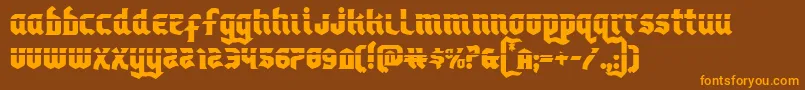 Empirecrownlas Font – Orange Fonts on Brown Background