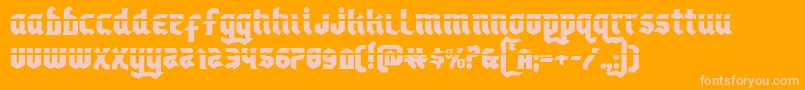 Empirecrownlas Font – Pink Fonts on Orange Background