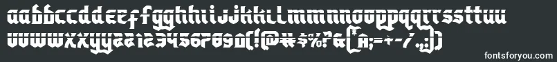 フォントEmpirecrownlas – 白い文字