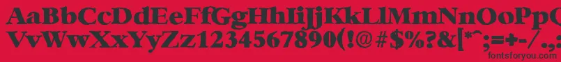 Czcionka BernsteinantiqueHeavyRegular – czarne czcionki na czerwonym tle