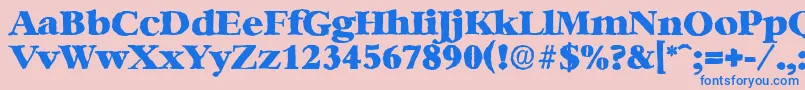 BernsteinantiqueHeavyRegular Font – Blue Fonts on Pink Background