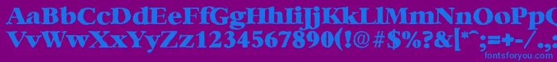 fuente BernsteinantiqueHeavyRegular – Fuentes Azules Sobre Fondo Morado