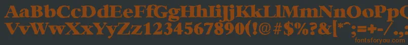 BernsteinantiqueHeavyRegular Font – Brown Fonts on Black Background