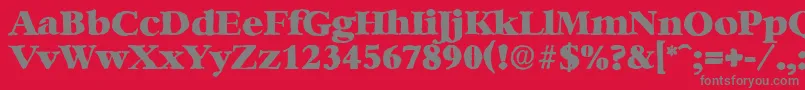 BernsteinantiqueHeavyRegular Font – Gray Fonts on Red Background