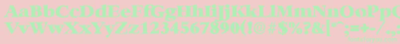 BernsteinantiqueHeavyRegular Font – Green Fonts on Pink Background