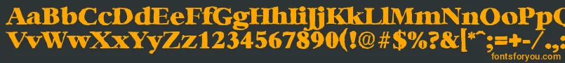 BernsteinantiqueHeavyRegular Font – Orange Fonts on Black Background