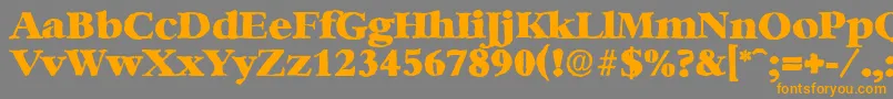 Шрифт BernsteinantiqueHeavyRegular – оранжевые шрифты на сером фоне