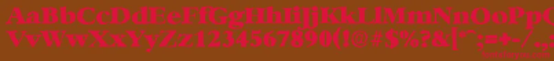 BernsteinantiqueHeavyRegular Font – Red Fonts on Brown Background