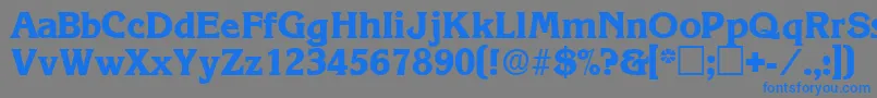 ViticadisplaysskRegular Font – Blue Fonts on Gray Background
