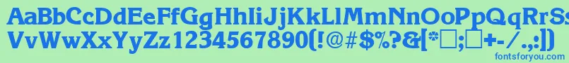 ViticadisplaysskRegular Font – Blue Fonts on Green Background