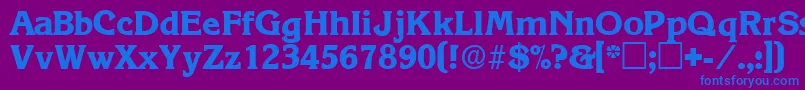 ViticadisplaysskRegular Font – Blue Fonts on Purple Background