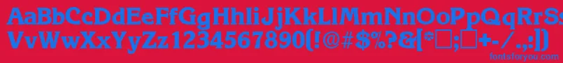 ViticadisplaysskRegular Font – Blue Fonts on Red Background