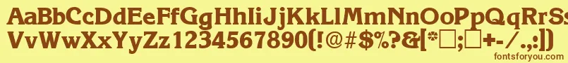 ViticadisplaysskRegular Font – Brown Fonts on Yellow Background