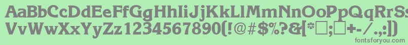 フォントViticadisplaysskRegular – 緑の背景に灰色の文字