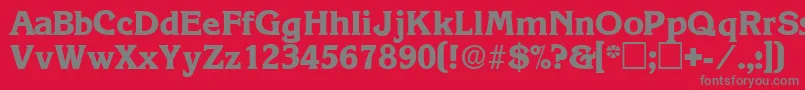 ViticadisplaysskRegular-Schriftart – Graue Schriften auf rotem Hintergrund