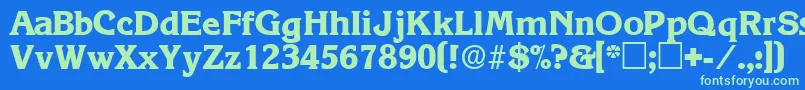 ViticadisplaysskRegular Font – Green Fonts on Blue Background