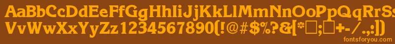 ViticadisplaysskRegular Font – Orange Fonts on Brown Background