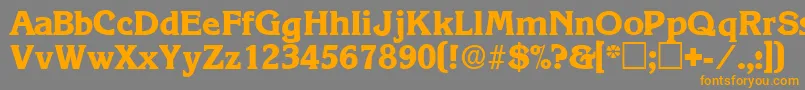 ViticadisplaysskRegular Font – Orange Fonts on Gray Background