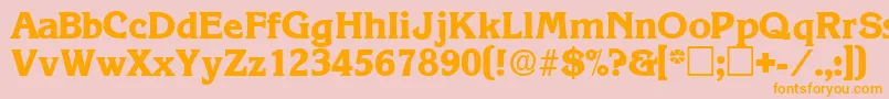 ViticadisplaysskRegular Font – Orange Fonts on Pink Background
