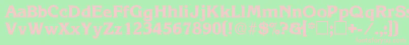 Więcej informacji o czcionce ViticadisplaysskRegular Czcionka ViticadisplaysskRegular – różowe czcionki na zielonym tle