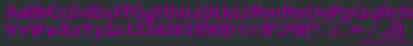 Шрифт ViticadisplaysskRegular – фиолетовые шрифты на чёрном фоне