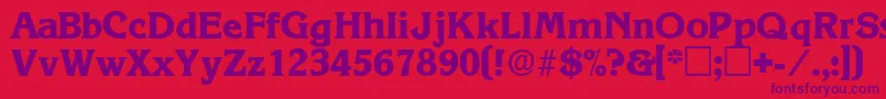 ViticadisplaysskRegular Font – Purple Fonts on Red Background