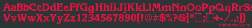 ViticadisplaysskRegular Font – Red Fonts on Black Background