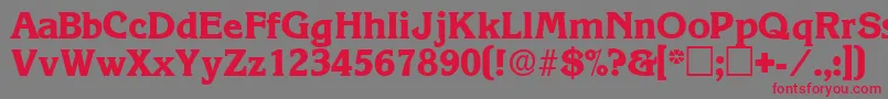 ViticadisplaysskRegular Font – Red Fonts on Gray Background