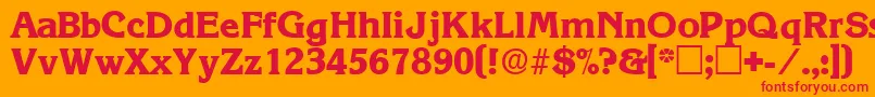 ViticadisplaysskRegular Font – Red Fonts on Orange Background