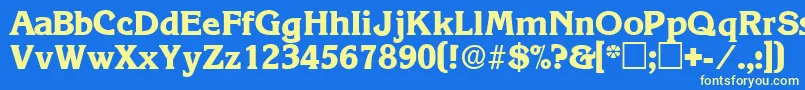 ViticadisplaysskRegular Font – Yellow Fonts on Blue Background