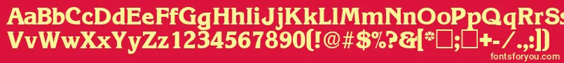 ViticadisplaysskRegular Font – Yellow Fonts on Red Background