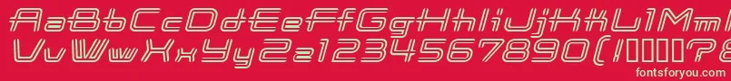 CootStripeItalic Font – Green Fonts on Red Background