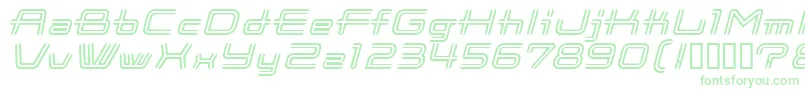 Więcej informacji o czcionce CootStripeItalic Czcionka CootStripeItalic – zielone czcionki na białym tle