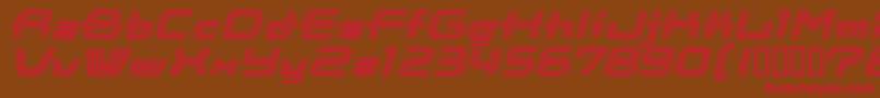 Fonte CootStripeItalic – fontes vermelhas em um fundo marrom