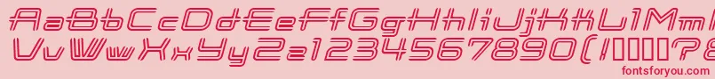 CootStripeItalic Font – Red Fonts on Pink Background