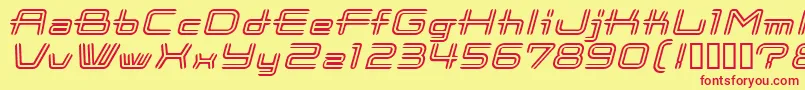 fuente CootStripeItalic – Fuentes Rojas Sobre Fondo Amarillo