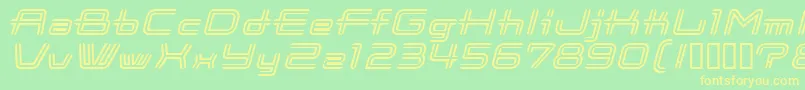 CootStripeItalic Font – Yellow Fonts on Green Background