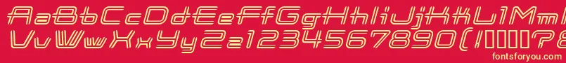 CootStripeItalic Font – Yellow Fonts on Red Background