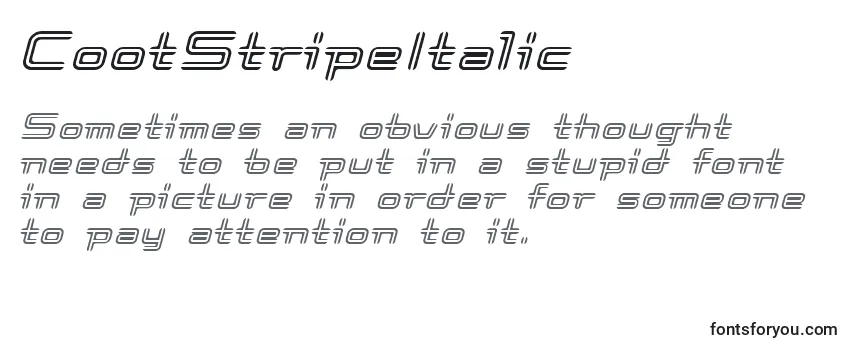 CootStripeItalic Font