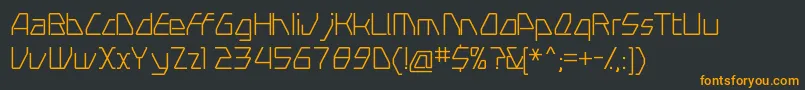 Шрифт Swervel – оранжевые шрифты на чёрном фоне