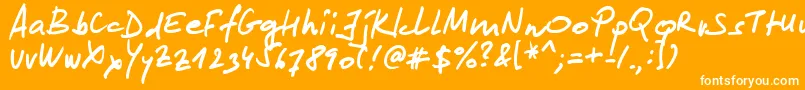 Шрифт Lipsum – белые шрифты на оранжевом фоне