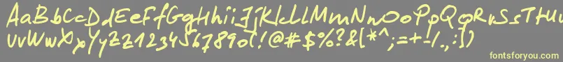 Lipsum Font – Yellow Fonts on Gray Background