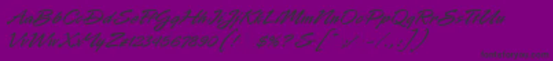 RapierCyr-Schriftart – Schwarze Schriften auf violettem Hintergrund