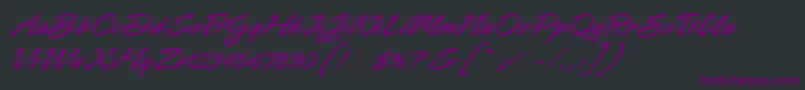 RapierCyr Font – Purple Fonts on Black Background