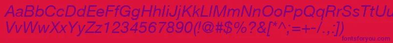 fuente HelveticaLt56Italic – Fuentes Moradas Sobre Fondo Rojo