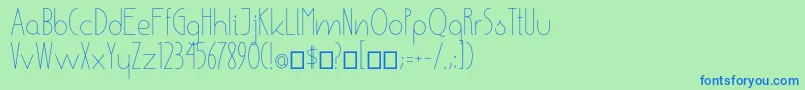 EnsureMedium Font – Blue Fonts on Green Background