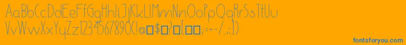 EnsureMedium Font – Blue Fonts on Orange Background