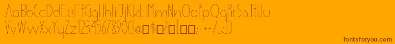 EnsureMedium Font – Brown Fonts on Orange Background